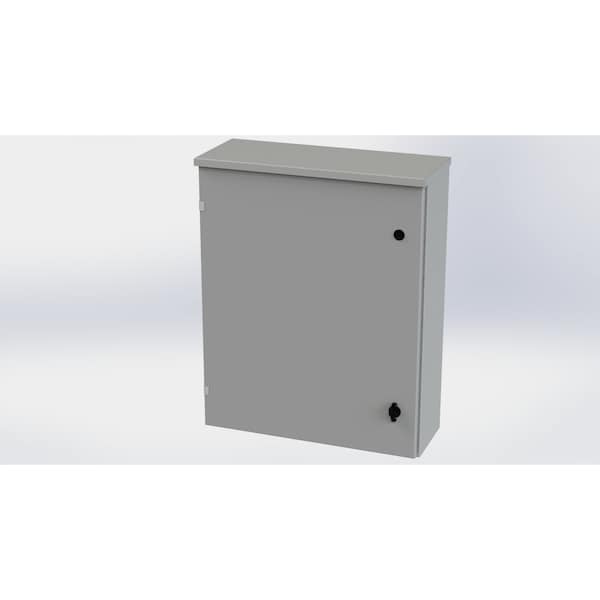 1/4 Turn Knob Latch Electrical Enclosures, 30 in H, 8 in D, 24 in W, NEMA 3R, Galvanized Steel